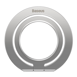Кольцо-держатель с MagSafe для iPhone Baseus Halo Series Foldable Metal Ring Stan серебристый