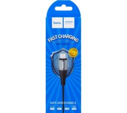 Usb Кабель-зарядка Lightning Hoco X-Cool 2.4A 1м в тканевой оплётке чёрный