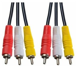 Кабель 3xRCA (папа) - 3xRCA (папа) Perfeo (R3101) 2м