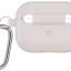 Силиконовый чехол для AirPods 3 c карабином бежевый