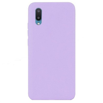 Накладка для Samsung Galaxy A02 Silicone cover без логотипа сиреневая