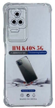 Чехол-накладка силикон 1.5мм Xiaomi Redmi K40S 5G прозрачный противоударный