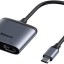 Переходник Baseus Enjoy USB-C на PD/2HDMI (CAHUB-I0G) серый