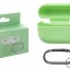 Силиконовый чехол для AirPods Pro 2 c карабином зелёный