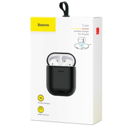 Чехол с беспроводной зарядкой AirPods Baseus WIAPPOD-01 черный