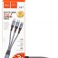 Универсальный кабель для зарядки 3в1 Hoco X-Strong47 3в1 Micro/Lightning/Type-C 25см серый