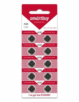 Батарейка часовая Smartbuy AG8-10B (200/2000) SBBB-AG8-10B