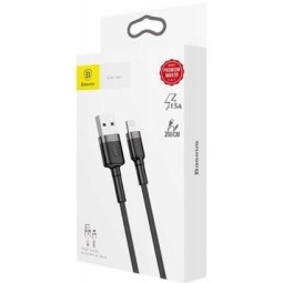 Usb Кабель-зарядка Lightning Baseus Cafule 1м чёрно-серебристый