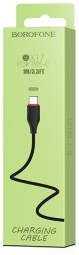 Usb Кабель-зарядка Type-C Borofone BX17 Enjoy 2A 1м силиконовый черный