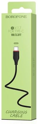 Usb Кабель-зарядка Type-C Borofone BX17 Enjoy 2A 1м силиконовый черный