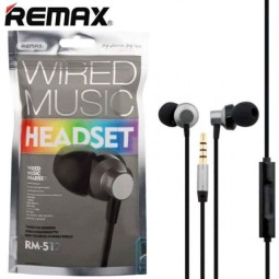 Наушники с микрофоном Remax RM-512 1.2м черные