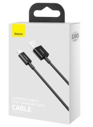 Usb Кабель-зарядка Lightning Baseus Superior 2.4A 1м черный
