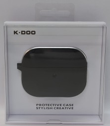 Кожаный чехол для AirPods Pro K-DOO CrashGuard черный