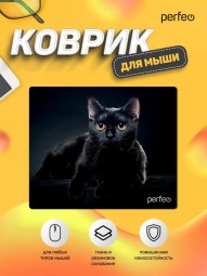 Perfeo Коврик для компьютерной мыши "Cat" (180*220*2 мм), ткань+резиновое основание