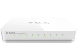 Коммутатор-мини D-Link DGS-1008A с 8-портами белый