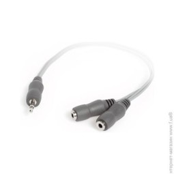 Кабель соединительный 2 х 3.5 гнездо↔3.5 mm штекер Techlink, стерео-аудио, 0,3m