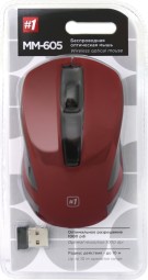 Мышь беспроводная Defender MM-605 USB/DPI 1200/3 кнопки/2AAA красная