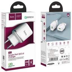 Сетевое зар. устр. Hoco N3 1USB QC3.0 3A 18W белое