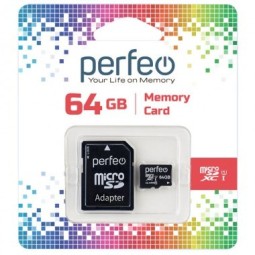 micro SDXC карта памяти Perfeo 64GB High-Capacity (Class 10) UHS-1