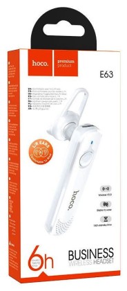 Bluetooth-гарнитура Hoco E63 BT5.0/70mAh/6ч белая
