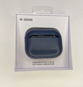 Кожаный чехол для AirPods 3 K-DOO LuxCraft+ синий