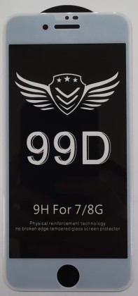 Защитное стекло для i-Phone 7/8 99D белое
