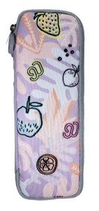 Пенал школьный Xiaomi 90 Points NINETYGO Smart School Pencil Case на молнии розовые фрукты