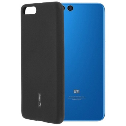 Чехол-накладка для Xiaomi Mi Note 3 силикон матовый чёрный