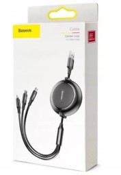 Usb Кабель-зарядка Baseus Golden Loop 3в1 Micro/Lightning/Type-C 3.5A 1.2м (CAMLT-JH01) черный