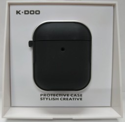 Силиконовый чехол для AirPods 1/2 K-DOO CrashGuard черный