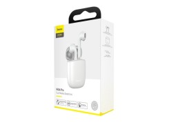 Мобильная Bluetooth-гарнитура TWS Baseus Encok W04 Pro BT5.0/37mAh (400mAh)/5ч (NGW04P-02) белая