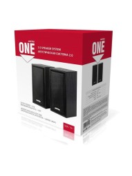 Акустическая система 2.0 SmartBuy ONE, дерево, 6 Вт, питание от USB, черная (SBA-101)/20