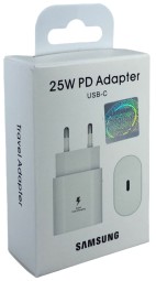 Сетевое зар. устр. для Samsung 25W TYPE-C в упаковке белое (High copy)