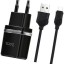 Сетевое зар. устр. Hoco C11 с шнуром Micro 1USB 1A черное