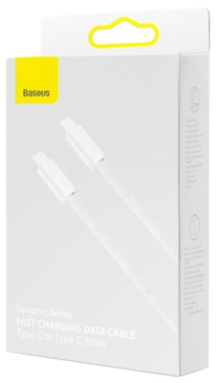 Кабель-зарядка Type-C на Type-C Baseus Dynamic series 100W 1м  белый