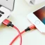 Usb Кабель-зарядка Lightning Hoco X14 Times speed 2A 2м в тканевой оплетке красный