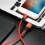 Usb Кабель-зарядка Lightning Hoco X14 Times speed 2A 2м в тканевой оплетке красный