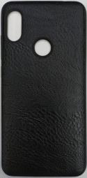 Накладка для Xiaomi Redmi Note 6 Pro силиконовая под кожу чёрный