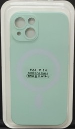 Накладка для i-Phone 14 6.1" Magsafe силикон бирюзовая