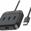 Кабель-переходник Hoco HB31 USB на 4USB 2.0 0.2м черный