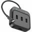 Кабель-переходник Hoco HB31 USB на 4USB 2.0 0.2м черный