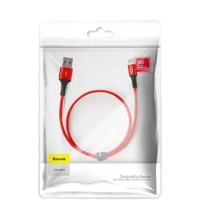 Usb Кабель-зарядка Lightning Baseus Halo 25см (CALGH-D09) красный