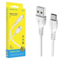 Usb Кабель-зарядка Type-C Borofone BX51 Trumph 3A 1м силиконовый белый