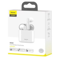 Мобильная Bluetooth-гарнитура Baseus Encok W09 IP54 V5.0 сенсорная (NGW09-02) белая