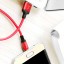 Usb Кабель для зарядки Type-C Hoco X-speed 2м в тканевой оплётке - красный