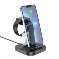 Беспроводное зарядное устройство 3in1 смартфон/Watch/AirPods Hoco CW43 5W чёрный