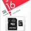 micro SDHC карта памяти Smartbuy 16GB Сlass 10 LE (с адаптером SD)