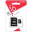 micro SDHC карта памяти Smartbuy 16GB Сlass 10 UHS-I (с адаптером SD)