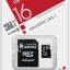 micro SDHC карта памяти Smartbuy 16GB Сlass 10 UHS-I (с адаптером SD)