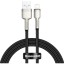Usb Кабель-зарядка Lightning Baseus Cafule Metal 2м (CALJK-B01) черный